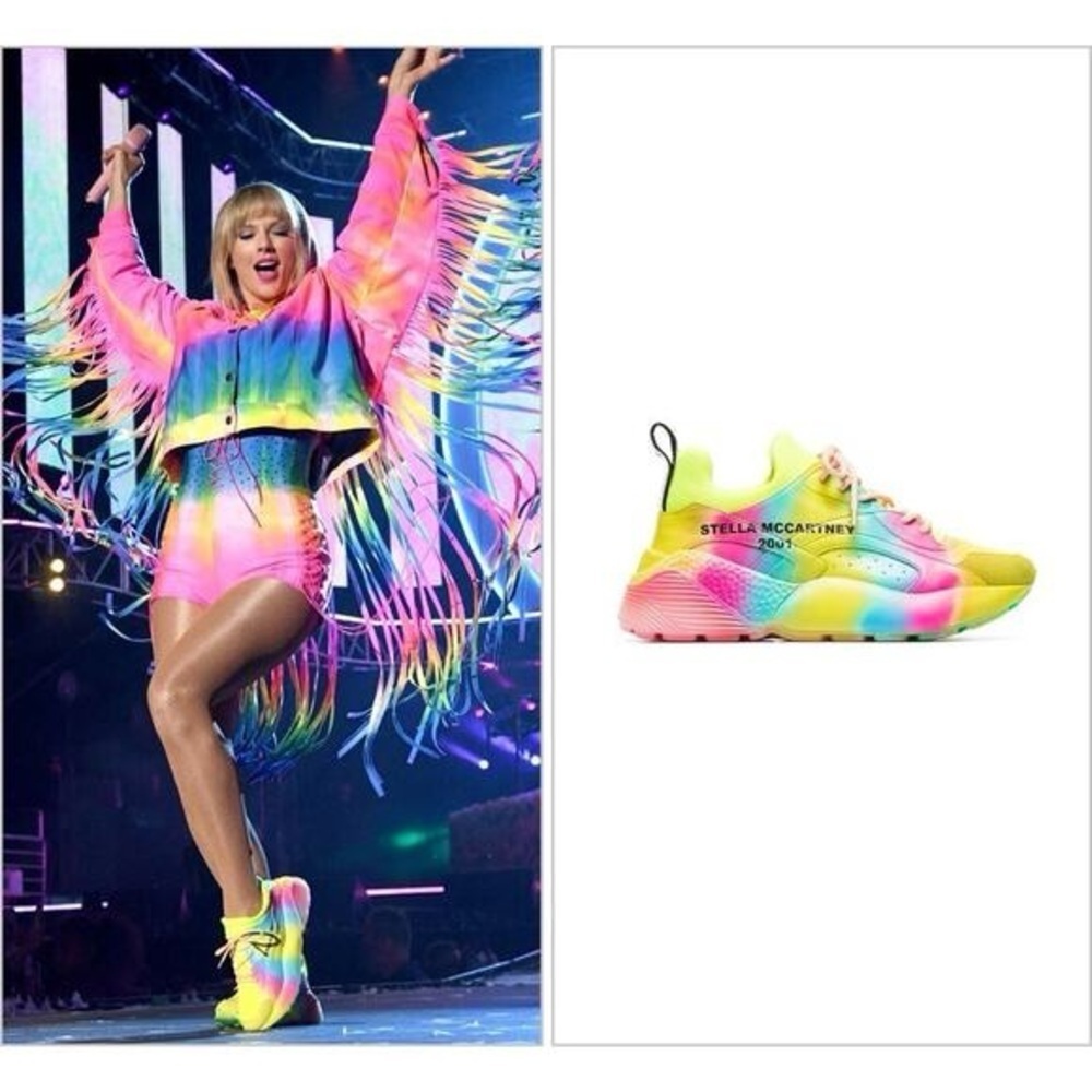 Stella McCartney Eclypse Rainbow Sneakers As Seen on Taylor Swift Size EU 35